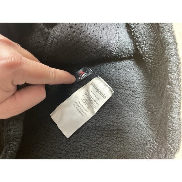 Patagonia Women's Re-Tool Snap-T Pullover Large Black Soft Fleece - Picture 11 of 14